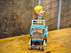 Vintage Marx Mortimer Snerd Tin Wind Up Crazy Car