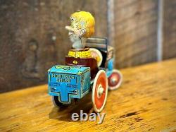 Vintage Marx Mortimer Snerd Tin Wind Up Crazy Car