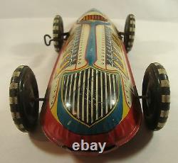 Vintage Marx Race Car Toys Tin Litho Wind-Up Metal Indianapolis 500 IndyCar Toy