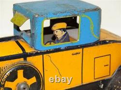 Vintage Marx Tin Litho Wind Up Toy Vehicle, Car With Driver