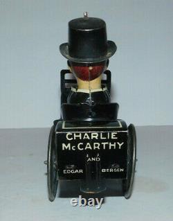 Vintage Marx Tin Wind Up Charlie Mccarthy Crazy Car