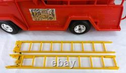 Vintage Marx Toys The Big Alarm Fire Truck Engine No 7 with Box & Figures 5140