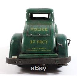 Vintage Marx Toys (USA) Wind Up Tin Litho Siren Police Patrol Car Large scale