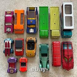 Vintage Matchbox Lesney Dinky Corgi Toys LOT Freight Liner Spectrum Patrol Car +