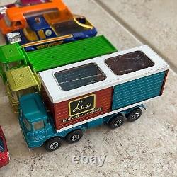 Vintage Matchbox Lesney Dinky Corgi Toys LOT Freight Liner Spectrum Patrol Car +