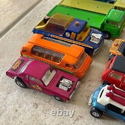 Vintage Matchbox Lesney Dinky Corgi Toys LOT Freight Liner Spectrum Patrol Car +