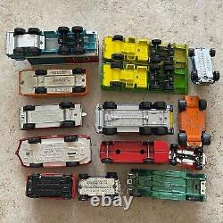 Vintage Matchbox Lesney Dinky Corgi Toys LOT Freight Liner Spectrum Patrol Car +