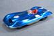 Vintage Mattel Mobilgas Bonneville Salt Flats Toy Race Car Blue Chrome Friction