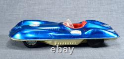 Vintage Mattel Mobilgas Bonneville Salt Flats Toy Race Car Blue Chrome Friction