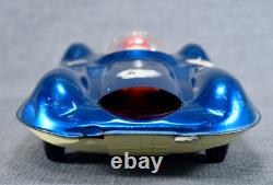 Vintage Mattel Mobilgas Bonneville Salt Flats Toy Race Car Blue Chrome Friction