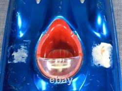 Vintage Mattel Mobilgas Bonneville Salt Flats Toy Race Car Blue Chrome Friction