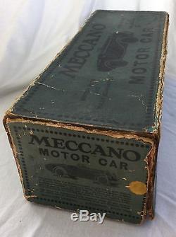 Vintage Meccano Motor Car Tin Toy in Original Box Windup Must See NR