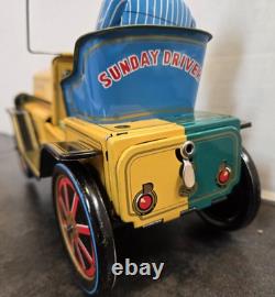 Vintage Mego Sunday Driver Car With Box Tin Litho Battery Operated Beautiful