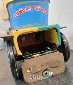 Vintage Mego Sunday Driver Car With Box Tin Litho Battery Operated Beautiful