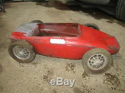 Vintage Metal Lotus F1 Pedal Car. Genuine Barn Find