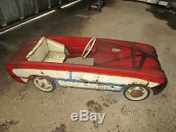Vintage Metal Renault Dauphine Pedal Car. Genuine Barn Find