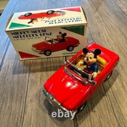 Vintage Mickey Mouse Mercedes Benz Tin Toy Car MASUDAYA Japan with Box