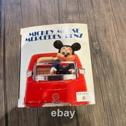 Vintage Mickey Mouse Mercedes Benz Tin Toy Car MASUDAYA Japan with Box