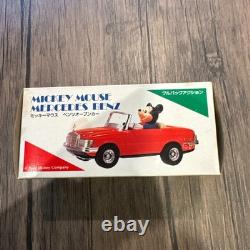 Vintage Mickey Mouse Mercedes Benz Tin Toy Car MASUDAYA Japan with Box