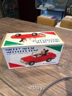 Vintage Mickey Mouse Mercedes Benz Tin Toy Car MASUDAYA Japan with Box