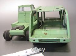 Vintage Mini Tonka Toys Green Car Carrier with 1 Split Window Corvettes 1960's