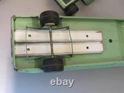 Vintage Mini Tonka Toys Green Car Carrier with 1 Split Window Corvettes 1960's