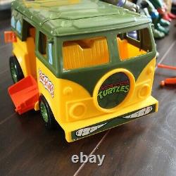 Vintage Mirage Toys Ninja Turtles Lot Action Figures Party Wagon Car Weapons