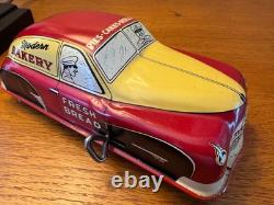 Vintage Modern Bakery Walt Reach Courtland Tin Toy Litho Wind-up Car