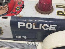 Vintage Modern Toys Japan Battery Operated Police Car Toy No 78 Siren Light