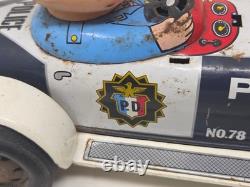 Vintage Modern Toys Japan Battery Operated Police Car Toy No 78 Siren Light
