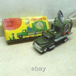 Vintage Modern Toys Japan Radarscope Car, Army Truck, Battery Op, Works! MT