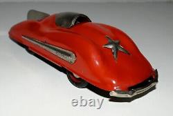 Vintage Modernist LSR Race Car Toy Pressed Steel Streamlined Futuristic Rare