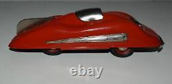 Vintage Modernist LSR Race Car Toy Pressed Steel Streamlined Futuristic Rare