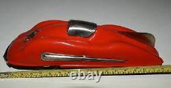 Vintage Modernist LSR Race Car Toy Pressed Steel Streamlined Futuristic Rare