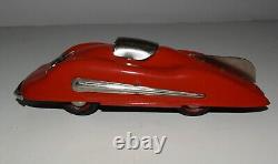 Vintage Modernist LSR Race Car Toy Pressed Steel Streamlined Futuristic Rare