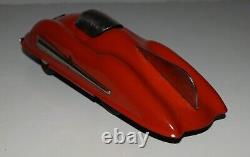 Vintage Modernist LSR Race Car Toy Pressed Steel Streamlined Futuristic Rare