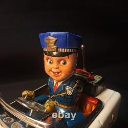 Vintage Nomura Tin Mystery Police Car Battery Operated Japan Not Tested