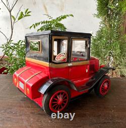 Vintage Old Battery Operated Alps Toys Ford T Coup Carriage Car Tin Toy Japan
