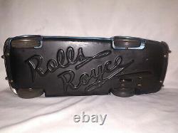 Vintage Old Friction Tinplate Toy Car Rolls Royce Japan Antique Rare 1960 #
