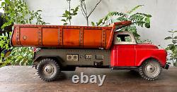 Vintage Old Modern Toys Mark Battery Operated Dump Car Truck Litho Tin Toy Japan