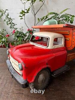 Vintage Old Modern Toys Mark Battery Operated Dump Car Truck Litho Tin Toy Japan