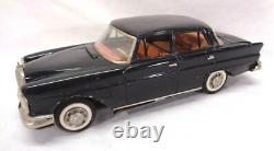 Vintage Old Original Black SSS Mercedes Benz 220S Tin Car Toy Japan Jacking Up
