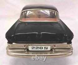 Vintage Old Original Black SSS Mercedes Benz 220S Tin Car Toy Japan Jacking Up