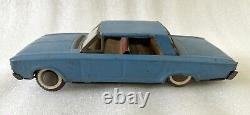 Vintage Old Rare Fine Working Friction Power Blue Car Litho Print Tin Toy India