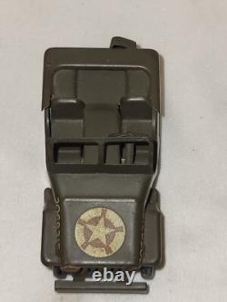 Vintage Old Tin Plate Toy Motor Jeep Car Tri-ang Minic Toys 2068315 England 1940