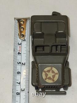 Vintage Old Tin Plate Toy Motor Jeep Car Tri-ang Minic Toys 2068315 England 1940
