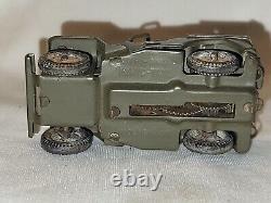 Vintage Old Tin Plate Toy Motor Jeep Car Tri-ang Minic Toys 2068315 England 1940