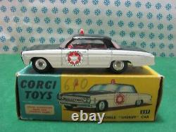 Vintage Oldsmobile Super 88 Sheriff Car Corgi Toys 237 MIB