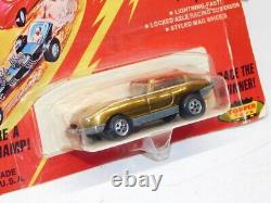 Vintage Original 1970 Johnny Lightning Topper Toy Opening Hood Jaguar XKE Carded