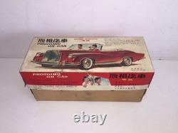 Vintage PHOTOING ON CAR 12 Tin B/O Toy MIB Made in China ME 630 FIRST VERSION
